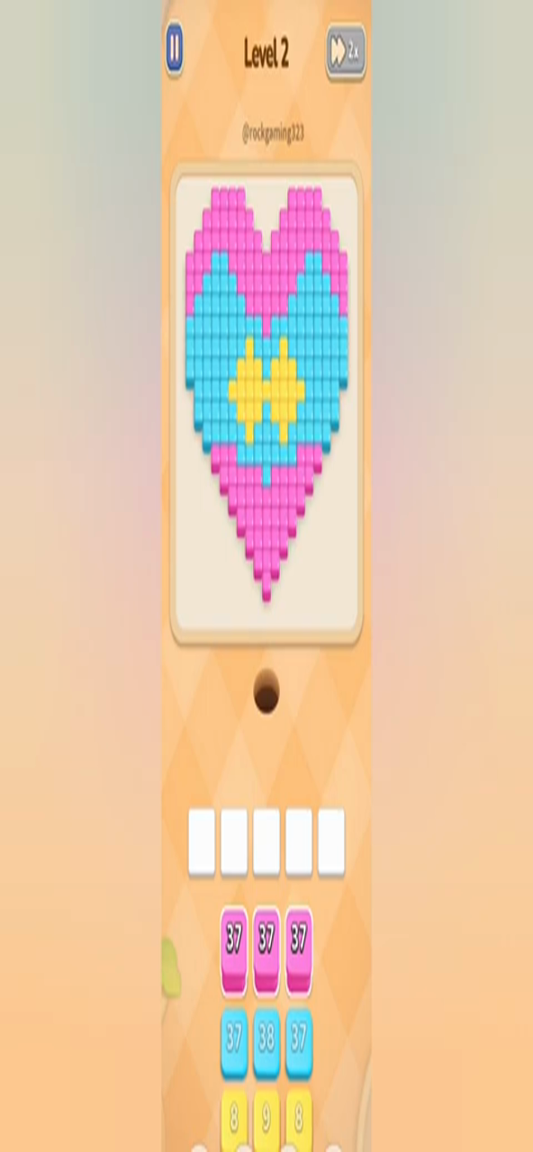 Colony Flow Level 2 walkthrough key frame: Starting picture, all color tiles present